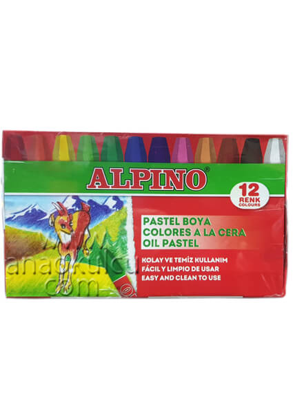 Alpino Pastel Boya 12 Renk Karton Kutu Yeni Ürün 2024