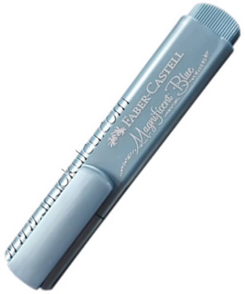 faber castell metalik mavi işaretleme kalemi
