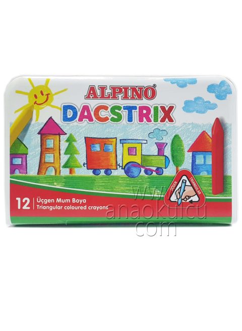 Alpino Dacstrix Üçgen Mum Boya 12 Renk Yeni Ürün 2024